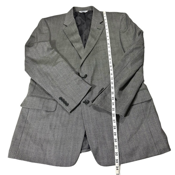 Joesph & Feiss 100% Lambswool Mens Grey & Black Stripe Sports Jackets Size 44L - Picture 13 of 16